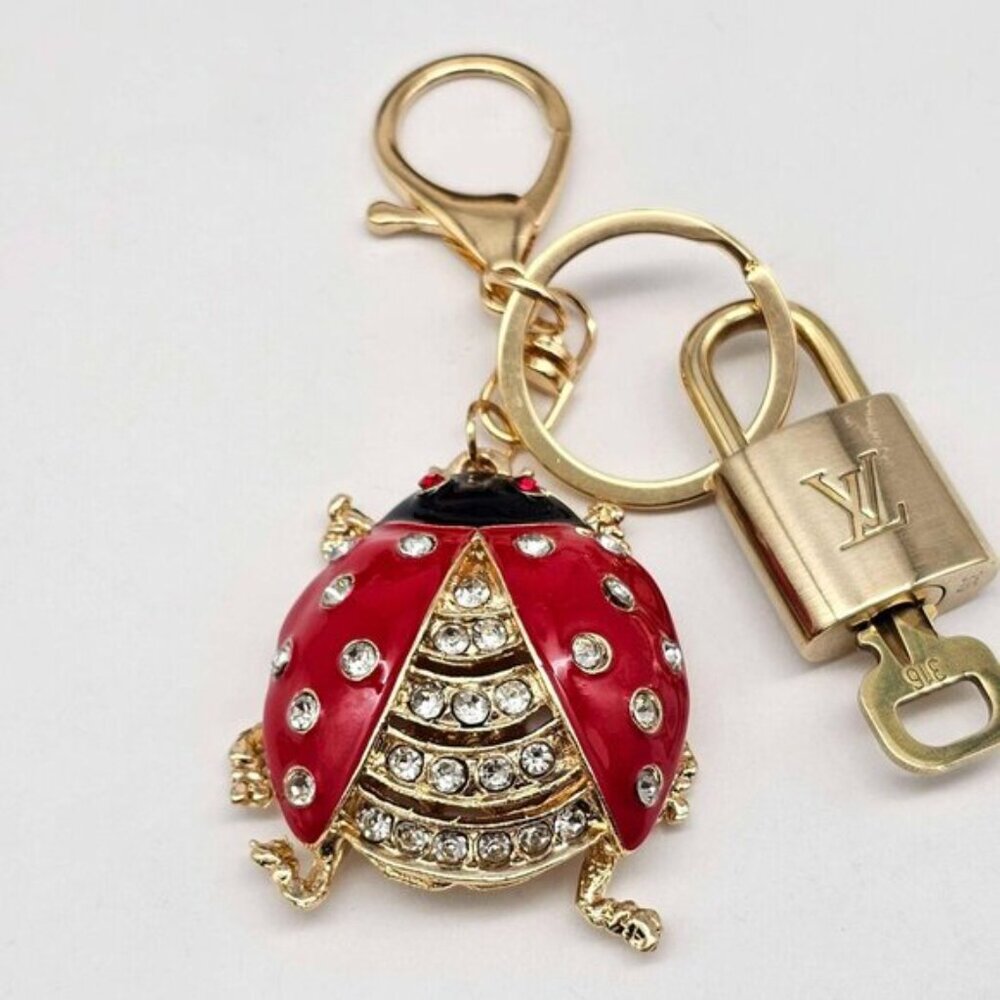 Authentic Louis Vuitton Lock & Key with unbranded Lady Bug Bagcharm, Keycharm - Picture 5 of 7